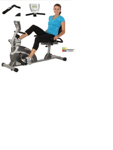 Exerpeutic 1000 High Capacity Magnetic Recumbent Bike W/ Pulse Wider Seat Extended