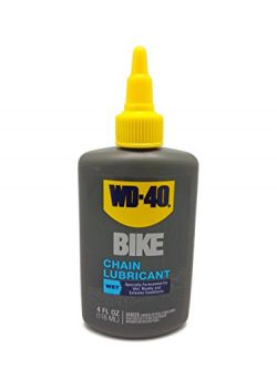 WD-40 BIKE Wet Chain Lubricant – Wax-Free Bicycle Chain Lube for Wet Conditions. 4 oz. (Pa ...