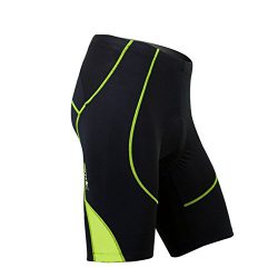 SANTIC Cycling Men’s Shorts Biking Bicycle Bike Pants Half Pants 4D COOLMAX Padded Hi Viz XL