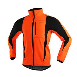 ARSUXEO Winter Warm UP Thermal Softshell Cycling Jacket Windproof Waterproof Bicycle MTB Mountai ...