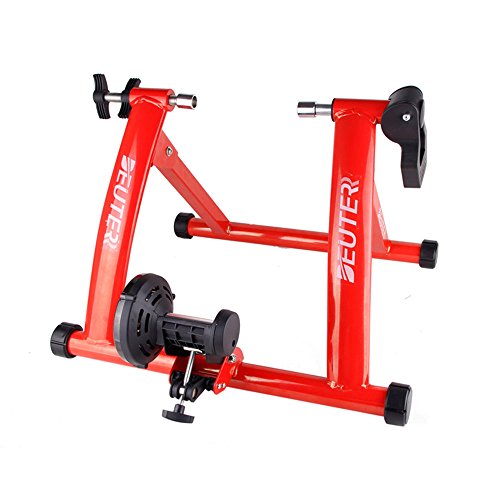 Deuter Indoor Bike Trainer, Portable Bicycle Magnetic Resistance Exercise Stand with Noise Reduc ...