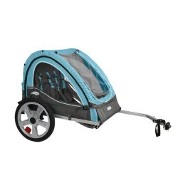 Pacific Cycle InStep Take 2 Double Bicycle Trailer,Light Blue/Gray