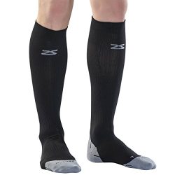 Zensah Tech+ Compression Socks, Black, Small