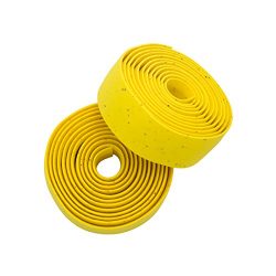 Planet Bike Comfort GEL Road Bike Handlebar Tape with Reflective Bar Plugs (Yellow Cork)