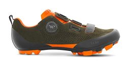 Fizik X5 Terra Suede Military Orange Fluo Cycling Footwear, Green, Size 46