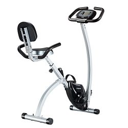 Exercise Bike – Adjustable Folding Upright Magnetic Stationary Bike for Home Gym