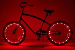 Brightz, Ltd. Wheel Brightz LED Bicycle Accessory Light (2-Pack Bundle for 2 Tires), Red