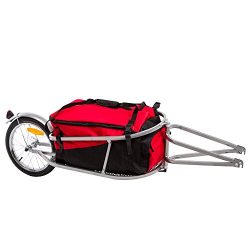 Rage Powersports BCT-8002 Single Wheel Pull-Behind Bicycle Cargo Trailer with Cargo Bag