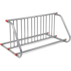 59-3/4″L Grid Bike Rack, Double Sided, Powder Coated Galvanized Steel, 10-Bike Capacity