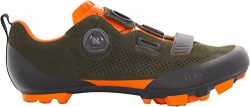 Fizik X5 Terra Suede Military Orange Fluo Cycling Footwear, Green, Size 46.5