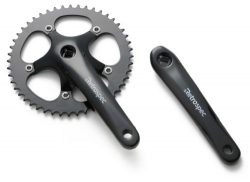 Retrospec Bicycles Fixed-Gear Crank Single-Speed Road Bicycle Forged Crankset, Black, 44T