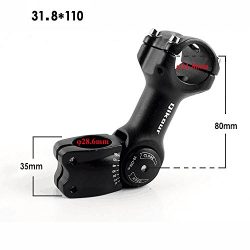 Bike Handlebar Stem Adjustable 0 ~ 60 Degree, Outdoor Sports Cycling Components 25.4mm / 31.8mm  ...