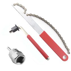 Bike Cassette Removal Tool with Chain whip and Auxiliary Wrench Bicycle Sprocket Removal Tools S ...