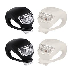 Refun Bicycle Light Front And Rear Silicone Led Bike Light Set, 2 High Intensity Multi-Purpose W ...