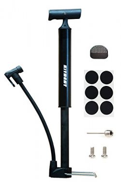 Bike Pump, Kitbest Aluminum Alloy Portable Bike Floor Pump, Mountain, Road, Hybrid & BMX Bik ...