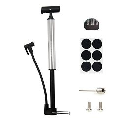 Bike Pump, Kitbest Aluminum Alloy Portable Bike Floor Pump, Mountain, Road, Hybrid & BMX Bik ...