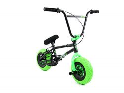 FatBoy Mini BMX Bicycle, Matte Black, Neon, Green