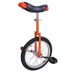Astonishing Bright Orange 16 Inch In 16″ Mountain Bike Wheel Frame Unicycle Cycling Bike W ...