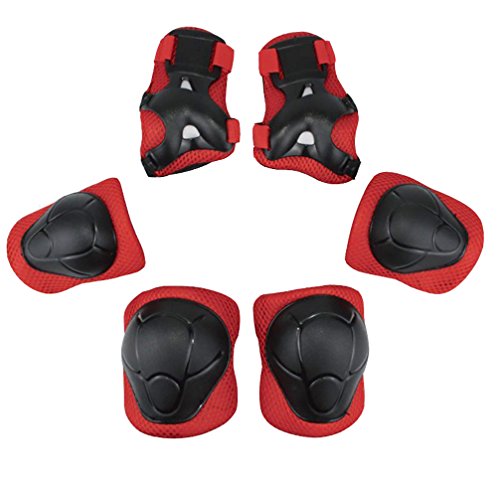 Luwint Kids Youth Safety Protective Gear – Adjustable Knee Pads Elbow Pads with Wrist Guar ...