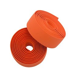 Planet Bike Comfort GEL Road Bike Handlebar Tape with Reflective Bar Plugs (Orange Cork)