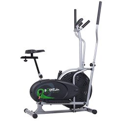 Body Rider BRD2000 Elliptical Trainer and Exercise Bike with Seat and Easy Computer / Dual Train ...