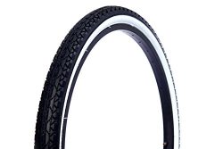 Wanda Beach Cruiser Tires, Black with White Wall, 12″/One Size