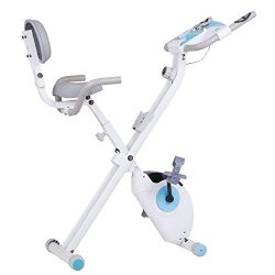 NEW LAUNCH DISCOUNT Body Rider Folding Exercise Bike with Back Rest, Retro Screen Monitor, Heart ...