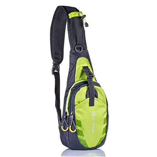 Sling Bag Chest Shoulder Unbalance Gym Fanny Backpack Sack Satchel Outdoor Bike nylon fabric gre ...