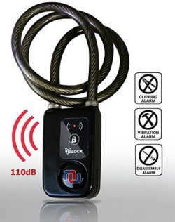 Nulock Keyless Bluetooth Bike/Motorcycle/Gate Lock IP44 Splash-proof Cycling Lock with 110db Ala ...