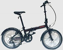 EuroMini Via 20” Folding Bike-Lightweight Aluminum Frame Genuine Shimano 7-speed 26lb