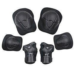 Sports Protective Gear Safety Pad Safeguard (Knee Elbow Wrist) Support Pad Set Equipment for Kid ...