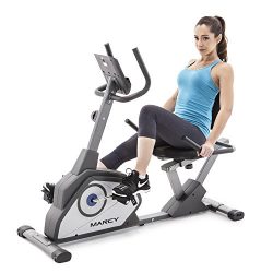 Marcy Magnetic Recumbent Exercise Bike with 8 Resistance Levels NS-40502R