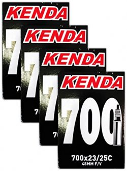 Kenda 700×23-25c Bicycle Inner Tubes – 48mm Long Presta Valve – FOUR (4) PACK