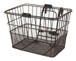 Retrospec Bicycles Detachable Steel Half-Mesh Apollo Bike Basket with Handles, Black