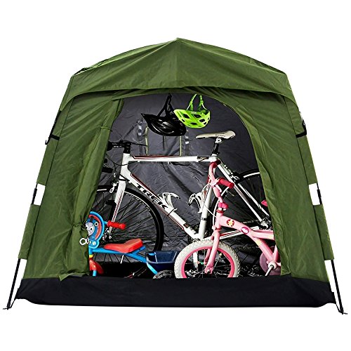 Quictent Pop Up Automatic Rod Bracket Heavy Duty Bike Tent Storage Shed with Anti-UV Protection Hood