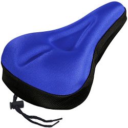 Zacro Gel Bike Seat, Extra Soft Bicycle Seat, Saddle Cushion with Black Water and Dust Resistant ...