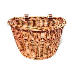 Colorbasket 01563 Adult Front Handlebar Wicker Bike Basket, Natural Color