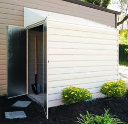 Arrow Yardsaver Pent Roof Steel Storage Shed, Eggshell, 4 x 7 ft.