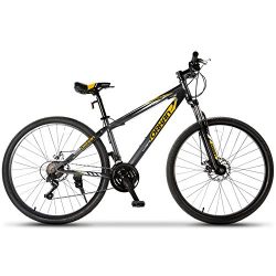 ORKAN 27.5″ Men’s Mountain Bike 21 Speed Bicycle Shimano Hybrid Black & Yellow