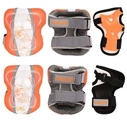 Sports Protective Gear safety pad Safeguard (Knee Elbow Wrist) Support Pad Set equipment for Adu ...