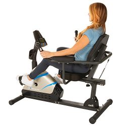 Exerpeutic 2000 High Capacity Programmable Magnetic Recumbent Bike with Air Soft Seat and Heart  ...