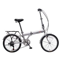 unYOUsual U transformer 20″ Folding City Bike Bicycle 6 Speed Shimano Gear Steel Frame Mud ...