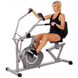 Sunny Health & Fitness Magnetic Recumbent Bike Exercise Bike, 350lb High Weight Capacity, Cr ...