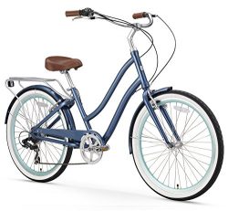 sixthreezero EVRYjourney Women’s 7-Speed Step-Through Hybrid Cruiser Bicycle, Navy