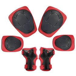 Child Kids Protective Gear Set,Knee and Elbow Pads with Wrist Guards Toddler for Multi-sports Cy ...