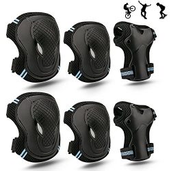 VANWALK Rollerblade Roller Skates Cycling Knee Pads Elbow Pads Wrist Guards Protective Gear Set  ...