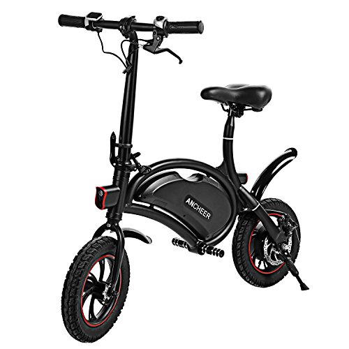 ANCHEER Folding Electric Bicycle E-Bike Scooter 350W Powerful Motor Waterproof Ebike with 12 Mil ...