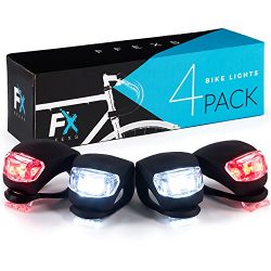 Bike Lights Front and Back – Bike Lights Set 4 – Bright Bicycle Lights Front Rear Wa ...