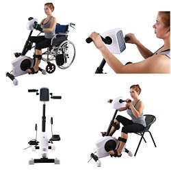 Konliking 180W Electronic Physical Therapy and Rehab Bike Pedal Motorized Trainer for Handicap,  ...