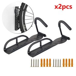 Bike Hook Black Wall Mounted Mount Rack Holder Hanger Stand Bike Hooks Set Solo Vertical Bike Rack